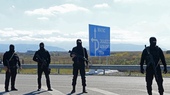 Сотрудники правоохранительных органов в Ингушетии Сотрудники правоохранительных органов в Ингушетии