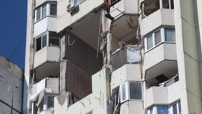 Жилой дом на Московском проспекте в Кишиневе, где произошел взрыв. 7 октября 2018 Жилой дом на Московском проспекте в Кишиневе, где произошел взрыв. 7 октября 2018