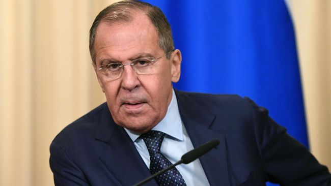 Глава МИД РФ Сергей Лавров во время совместной с МИД Италии Энцо Моаверо Миланези пресс-конференции по итогам встречи. 8 октября 2018