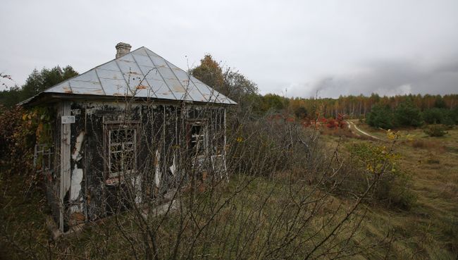 Дым от пожара на складе боеприпасов в районе города Ичня под Черниговом