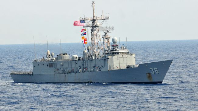 Фрегат ВМС США Андервуд типа Oliver Hazard Perry. Архивное фото Фрегат ВМС США Андервуд типа Oliver Hazard Perry. Архивное фото