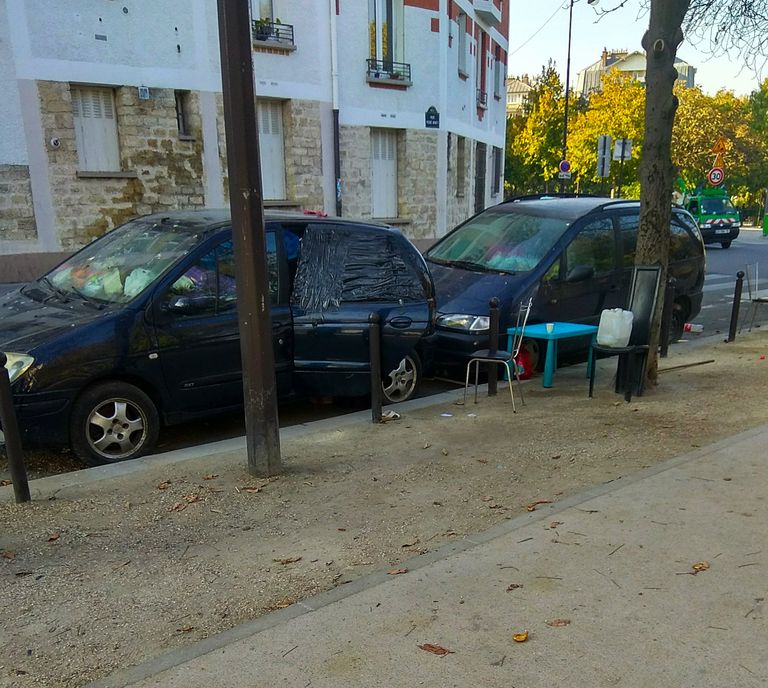 Жилище нелегальных мигрантов на севере Парижа
