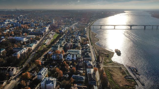Река Волга в Костроме