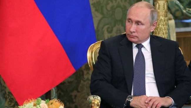 Владимир Путин во время встречи с премьер-министром Италии Джузеппе Конте. 24 октября 2018