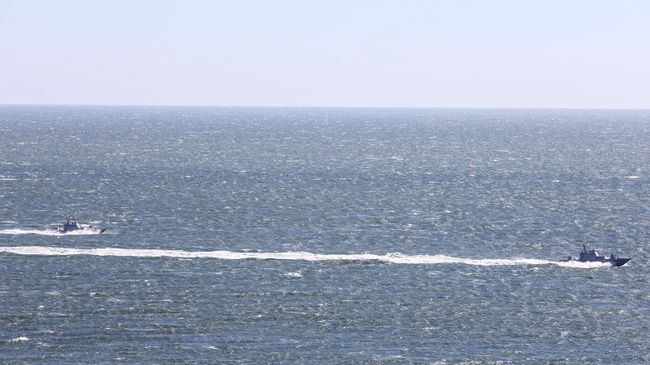 Речные бронекатера Гюрза во время учений Вооруженных сил Украины на побережье Азовского моря Речные бронекатера Гюрза во время учений Вооруженных сил Украины на побережье Азовского моря