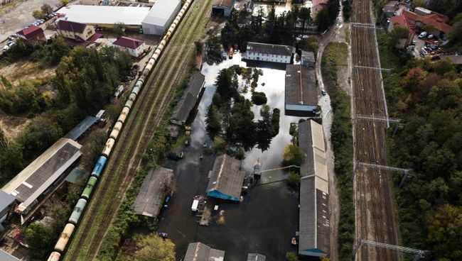 Подтопленные строения в городе Туапсе, который пострадал от наводнения, вызванного сильными дождями в Краснодарском крае. Архивное фото Подтопленные строения в городе Туапсе, который пострадал от наводнения, вызванного сильными дождями в Краснодарском крае. Архивное фото