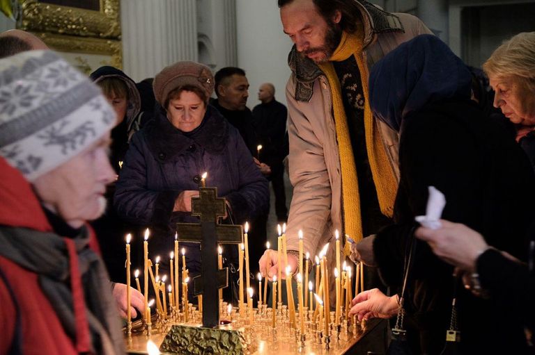  Панихида по жертвам авиакатастрофы над Синаем в Санкт-Петербурге. 31 октября 2018