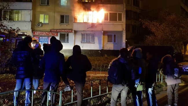Пожар в жилом доме на юго-востоке Москвы. 10 ноября 2018 Пожар в жилом доме на юго-востоке Москвы. 10 ноября 2018