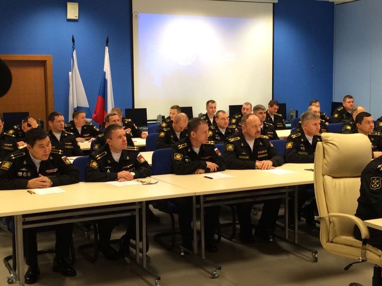 Географический диктант на площадке Военного Учебно-Научного Центра ВМФ в Санкт-Петербурге, где диктант написали около 300 слушателей и преподавателей Военно-Морской Академии им. Н.Г. Кузнецова. 11 ноября 2018