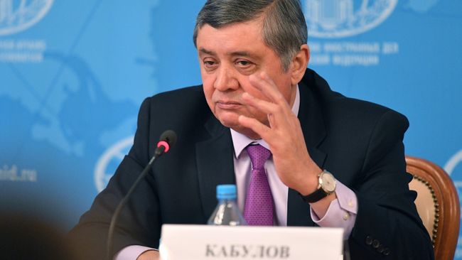 Специальный представитель президента РФ по Афганистану, директор второго департамента Азии МИД РФ Замир Кабулов во время пресс-конференции. 12 ноября 2018 Специальный представитель президента РФ по Афганистану, директор второго департамента Азии МИД РФ Замир Кабулов во время пресс-конференции. 12 ноября 2018