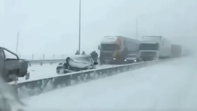 Место ДТП в Аксайском районе Ростовской области