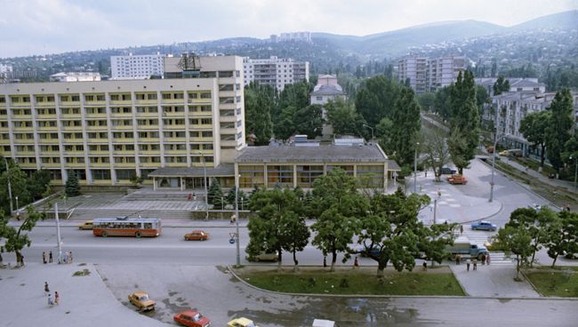 Вид центра города Новороссийска. Вид центра города Новороссийска.