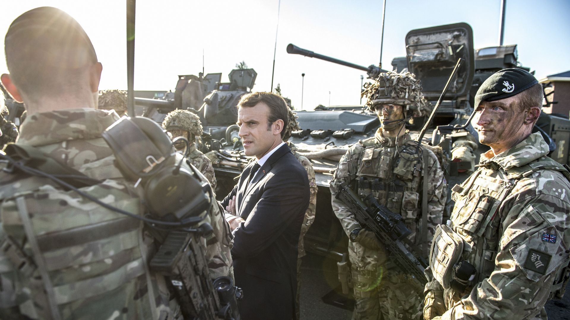 Президент Франции Эммануэль Макрон во время посещения военной базы НАТО в городе Тапа, Эстония Президент Франции Эммануэль Макрон во время посещения военной базы НАТО в городе Тапа, Эстония - РИА Новости, 1920, 07.04.2025