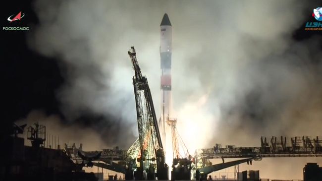 Запуск грузового корабля Прогресс МС-10 ракетой-носителем Союз-ФГ. Архивное фото