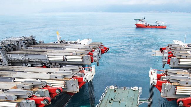 Строительство газопровода Турецкий поток. Архивное фото Строительство газопровода Турецкий поток. Архивное фото