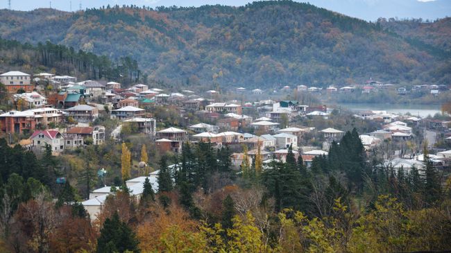 Вид на грузинский город Кутаиси