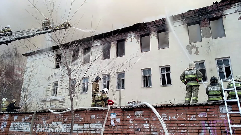 Пожар в заброшенном здании в Самаре. 22 ноября 2018
