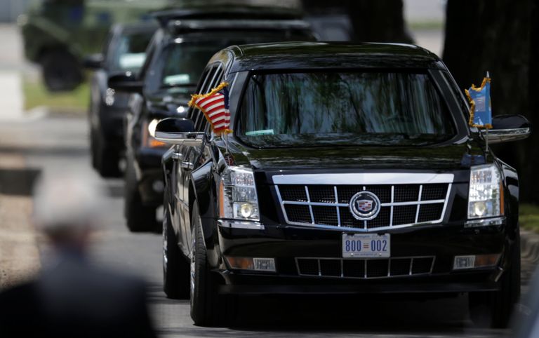 Лимузин президента США Дональда Трампа во время саммита G20 в Буэнос-Айресе. 30 ноября 2018