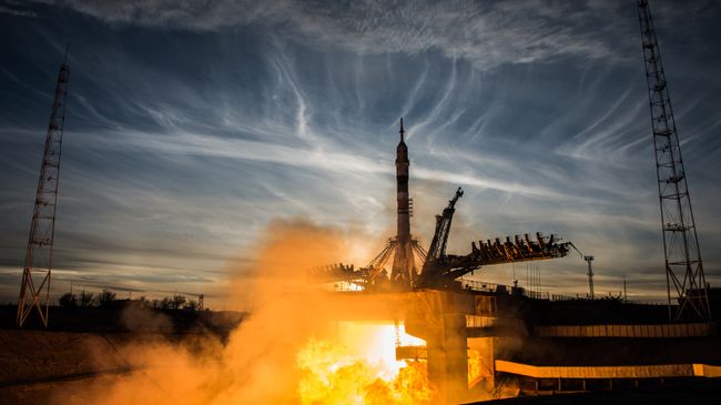 Старт ракеты-носителя Союз-ФГ с космодрома Байконур Старт ракеты-носителя Союз-ФГ с космодрома Байконур