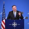 Госсекретарь США Майк Помпео на пресс-конференции в штаб-квартире НАТО в Брюсселе, Бельгия. 4 декабря 2018 Госсекретарь США Майк Помпео на пресс-конференции в штаб-квартире НАТО в Брюсселе, Бельгия. 4 декабря 2018