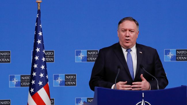 Госсекретарь США Майк Помпео во время встречи министров иностранных дел НАТО в Брюсселе. 4 декабря 2018 Госсекретарь США Майк Помпео во время встречи министров иностранных дел НАТО в Брюсселе. 4 декабря 2018