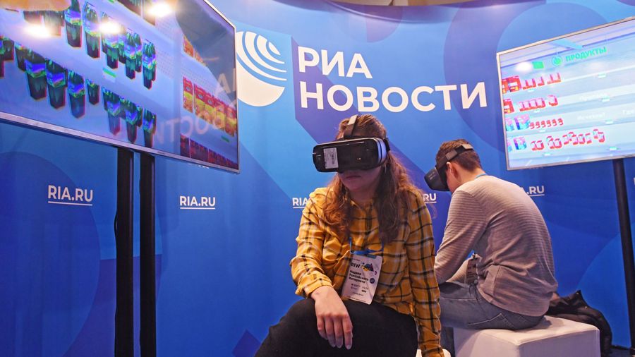 Стенд МИА Россия сегодня в одной из выставочных зон CryptoEvent RIW
