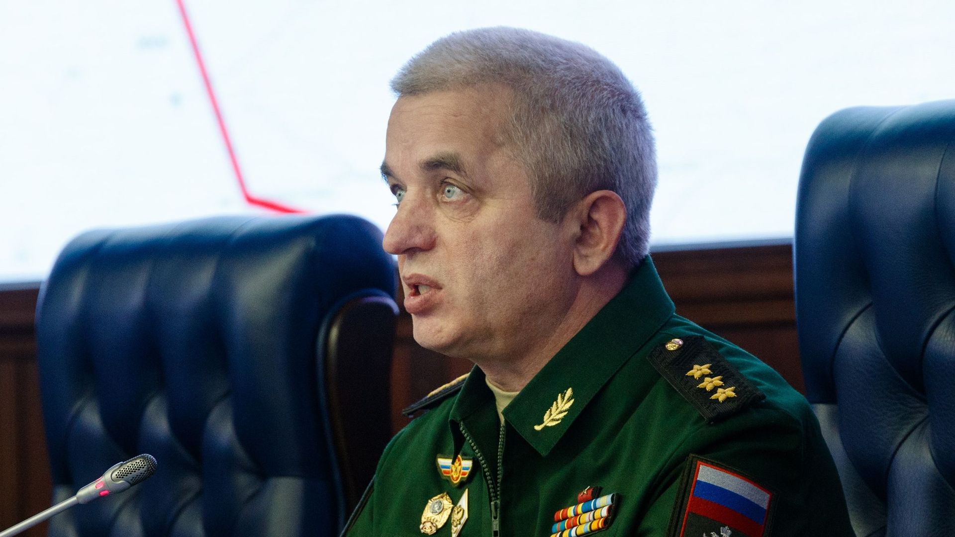 Начальник Национального центра управления обороной РФ Михаил Мизинцев н Начальник Национального центра управления обороной РФ Михаил Мизинцев н - РИА Новости, 1920, 03.05.2022