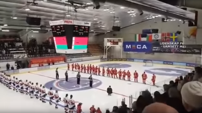 Видео с хоккейного матча между сборными Норвегии и Белоруссии Видео с хоккейного матча между сборными Норвегии и Белоруссии