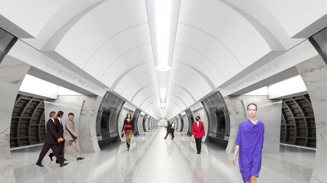 Станция московского метро БКЛ Савёловская (проектное название - Нижняя Масловка)