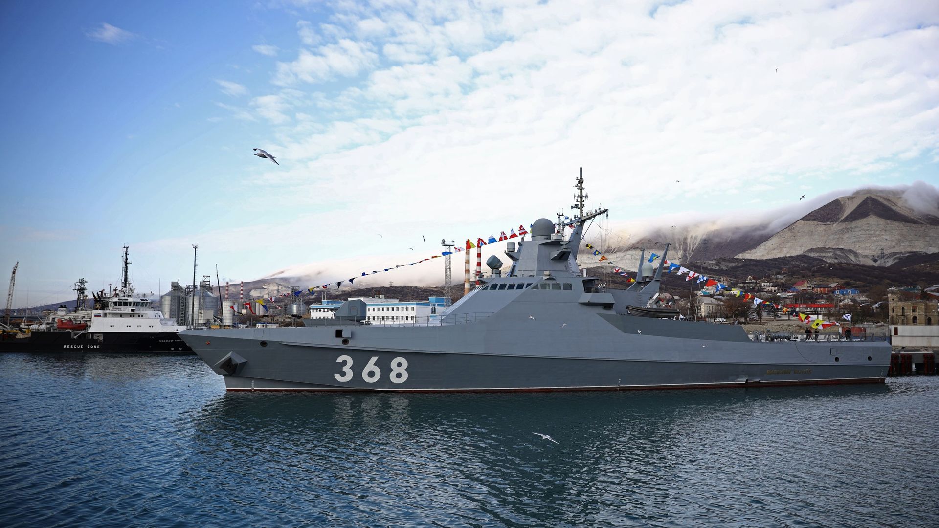 Головной патрульный корабль проекта 22160 Василий Быков на Новороссийской военно-морской базе Головной патрульный корабль проекта 22160 Василий Быков на Новороссийской военно-морской базе - РИА Новости, 1920, 01.08.2023
