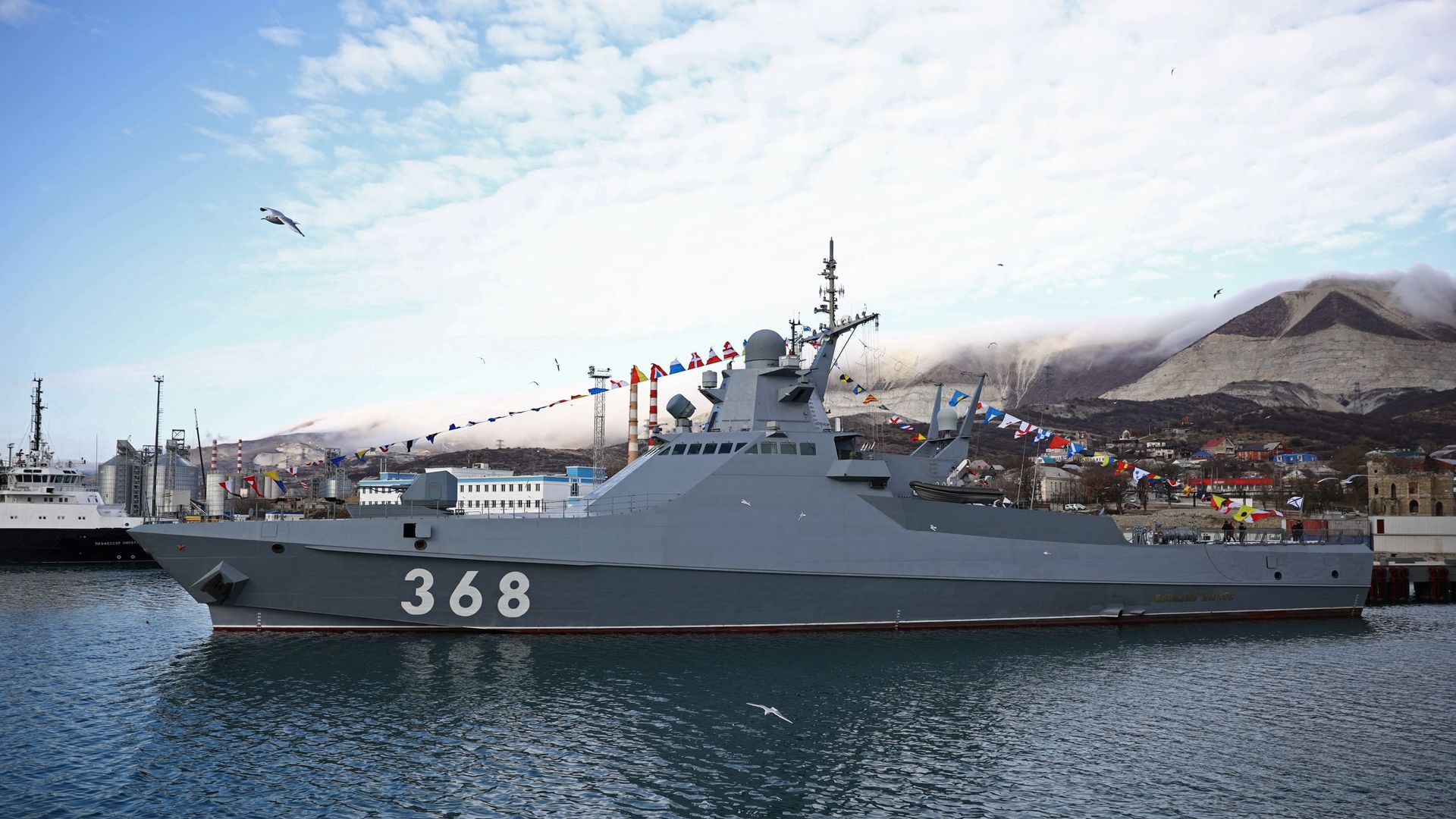 Головной патрульный корабль проекта 22160 Василий Быков на Новороссийской военно-морской базе Головной патрульный корабль проекта 22160 Василий Быков на Новороссийской военно-морской базе - РИА Новости, 1920, 01.08.2023
