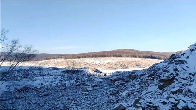 Место обрушения сопки в Хабаровском крае Место обрушения сопки в Хабаровском крае