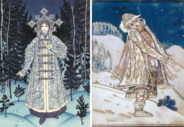 Борис Зворыкин, иллюстрация к сказке Снегурочка \\ Николай Рерих эскиз костюма к опере Н.А. Римского-Корсакова «Снегурочка» 1920 Борис Зворыкин, иллюстрация к сказке Снегурочка \\ Николай Рерих эскиз костюма к опере Н.А. Римского-Корсакова «Снегурочка» 1920