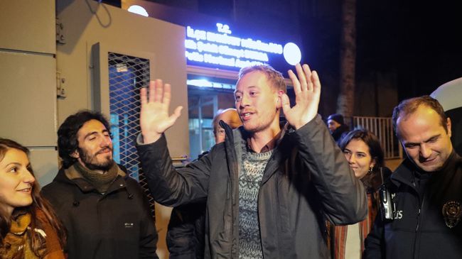 Австрийский журналист Макс Цирнгаст после освобождения из тюрьмы в Анкаре, Турция Австрийский журналист Макс Цирнгаст после освобождения из тюрьмы в Анкаре, Турция