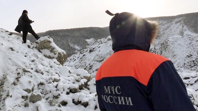 Место схода грунта в реку Бурея в Хабаровском крае Место схода грунта в реку Бурея в Хабаровском крае