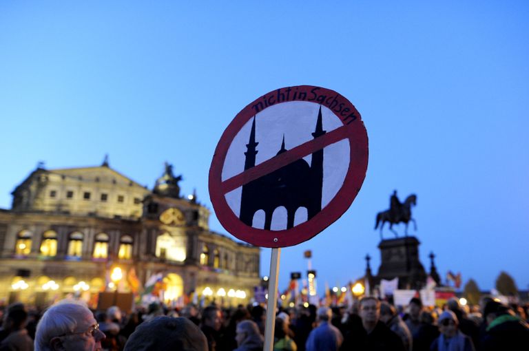 Протесты против ислама в Дрездене, Германия 