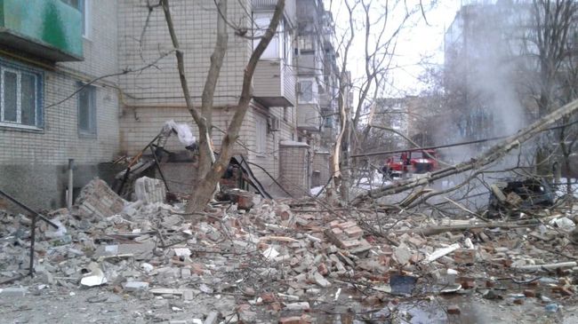 На месте взрыва бытового газа в городе Шахты Ростовской области