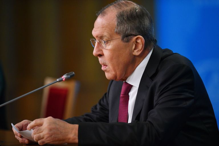 Министр иностранных дел РФ Сергей Лавров на пресс-конференции в Москве Министр иностранных дел РФ Сергей Лавров на пресс-конференции в Москве