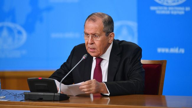 Министр иностранных дел РФ Сергей Лавров на пресс-конференции в Москве Министр иностранных дел РФ Сергей Лавров на пресс-конференции в Москве