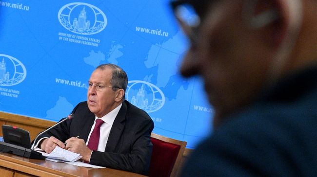 Министр иностранных дел РФ Сергей Лавров на пресс-конференции в Москве Министр иностранных дел РФ Сергей Лавров на пресс-конференции в Москве