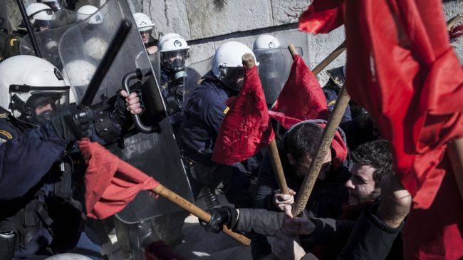 Акция протеста в Афинах Акция протеста в Афинах