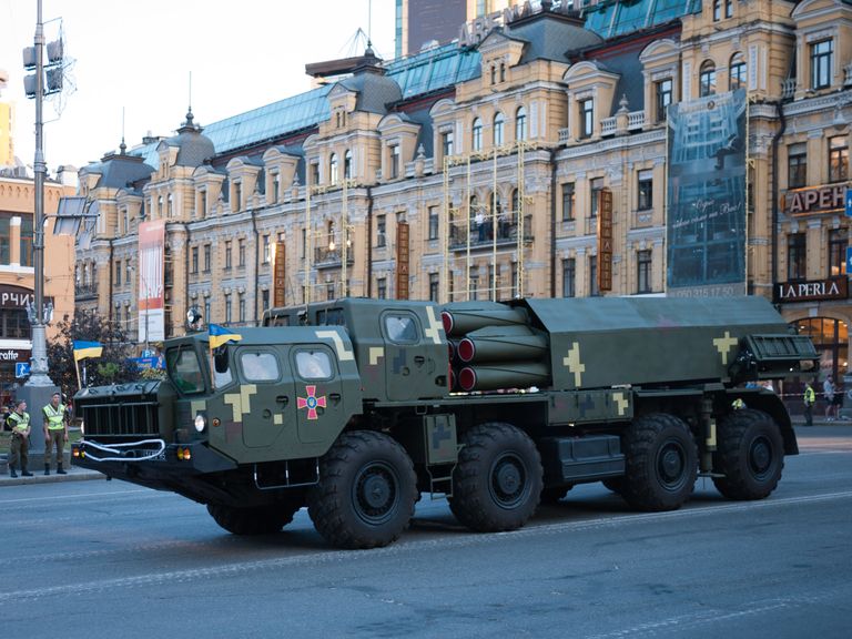 РСЗО Ольха на военном параде в Киеве РСЗО Ольха на военном параде в Киеве