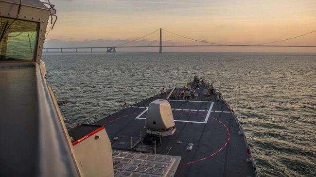 Эсминец ВМС США Портер в проливе Скагеррак. 20 января 2019 Эсминец ВМС США Портер в проливе Скагеррак. 20 января 2019