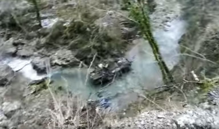 БТР-80 опрокинулся в ущелье в Абхазии