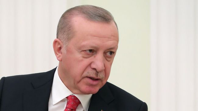 Президент Турции Реджеп Тайип Эрдоган во время встречи с президентом РФ Владимиром Путиным. 23 января 2019