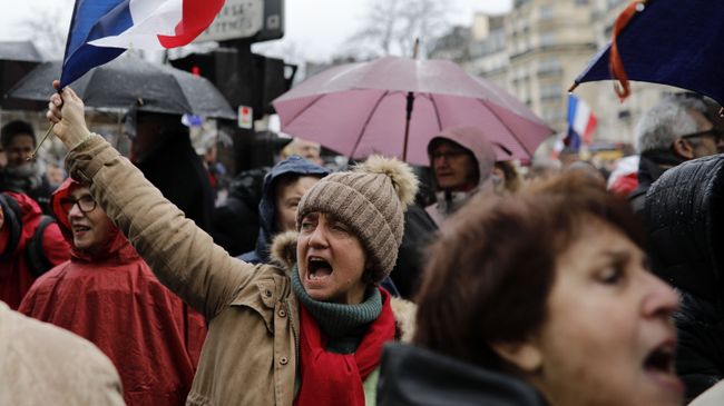 Митинг в Париже против насилия на акциях жёлтых жилетов. 27 января 2019 Митинг в Париже против насилия на акциях жёлтых жилетов. 27 января 2019