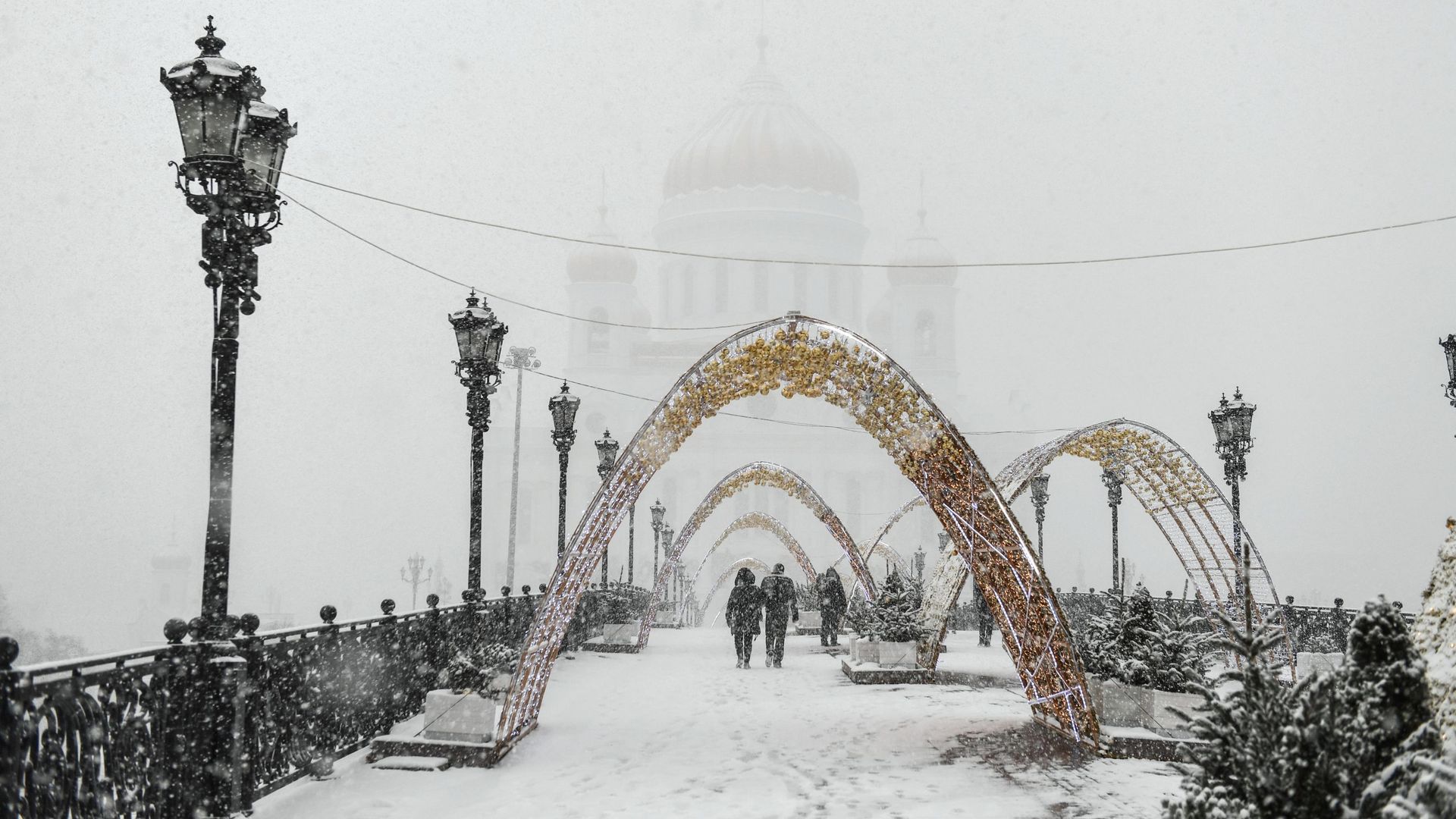 Снегопад в Москве - РИА Новости, 1920, 21.01.2021