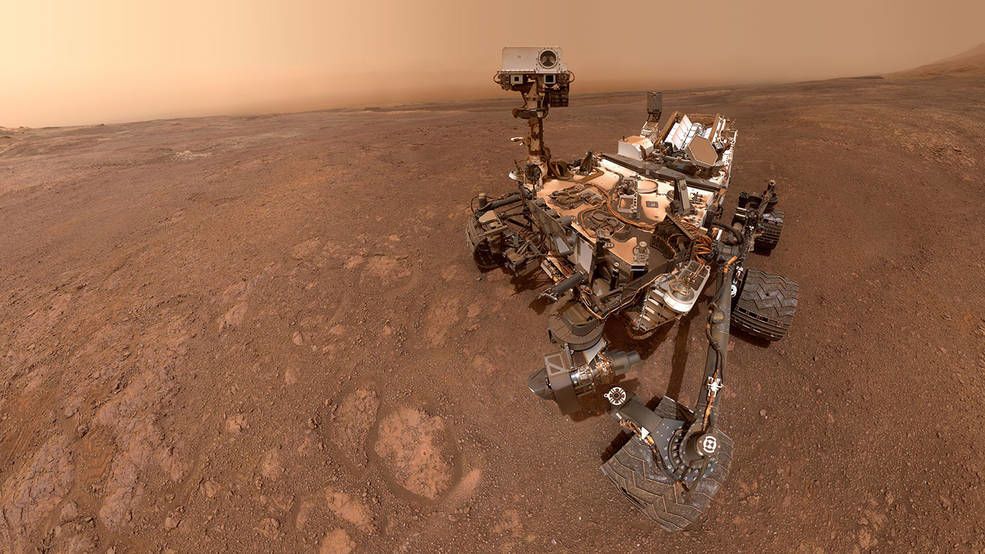 Селфи марсохода Curiosity на хребте имени Веры Рубин на Марсе Селфи марсохода Curiosity на хребте имени Веры Рубин на Марсе - РИА Новости, 1920, 22.04.2026