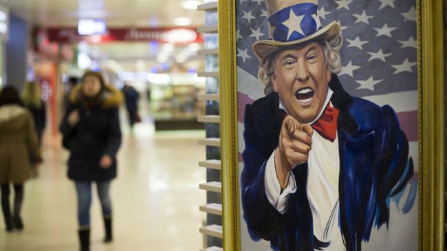 Карикатура на президента США Дональда Трампа