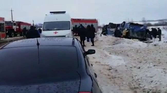 На месте ДТП с автобусом в Калужской области. 3 февраля 2019 На месте ДТП с автобусом в Калужской области. 3 февраля 2019